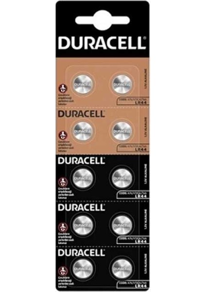 LR44 AG13 Alkalin 1.5V Düğme Pil 10LU Blister