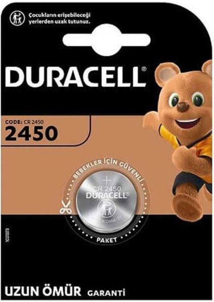 CR2450 3V Lityum Para Pil Tekli Blister
