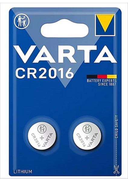 CR2016 3 Volt Lityum 2'li Pil (Blister)