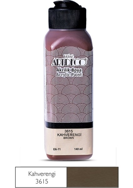 Akrilik Boya 140 ml Kahverengi - 4 Adet