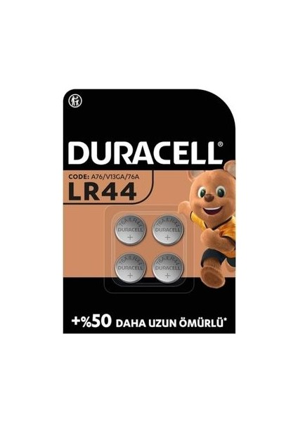 LR44 Alkalin 1.5V Düğme Pil 4'lü