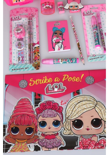 Dekomus Ile Lisanslı L.o.l. Surprıse 24 Parça Premıum Kırtasiye Seti Kalem Çantası,çift Taraflı Not Defteri,cetvel,kurşun Kalem,kalemtraş ve Silgi Seti fiyatları