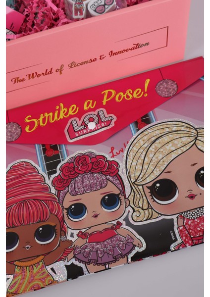 Dekomus Ile Lisanslı L.o.l. Surprıse Özel Kutulu Premıum Kırtasiye Seti Çift Taraflı Not Defteri,cetvel,kurşun Kalem,kalemtraş ve Silgi Seti