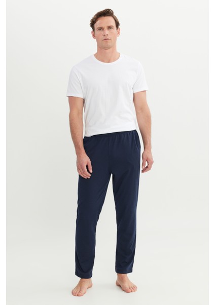 Pamuklu Standart Fit Normal Kesim Beli Lastikli Cepli Pijama Altı