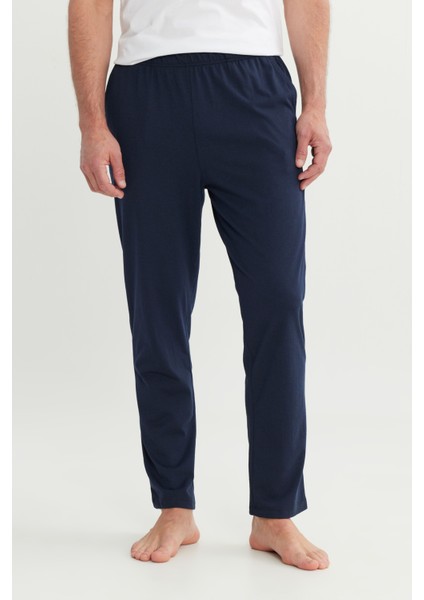 Pamuklu Standart Fit Normal Kesim Beli Lastikli Cepli Pijama Altı