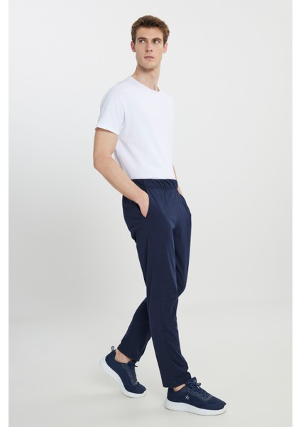 Pamuklu Standart Fit Normal Kesim Beli Lastikli Cepli Pijama Altı