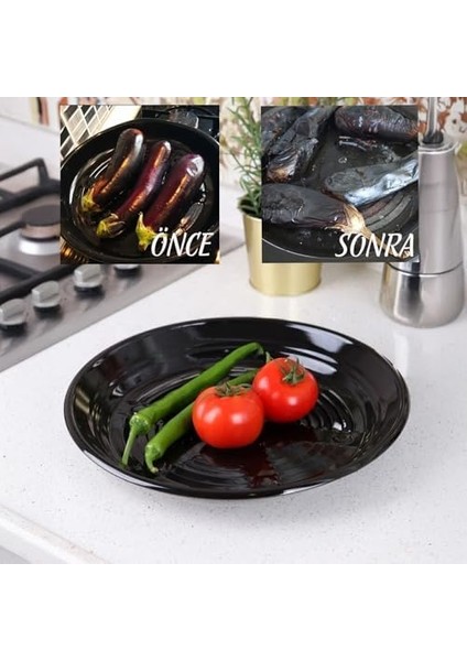 Ocak Üstü Emaye Közleme Tavası, Patlıcan, Biber, Kestane ve Mısır Közle, Ocak Üstü Patlıcan Közlemeç, Pratik Közmatik, Pratik Kestanematik (32CM)