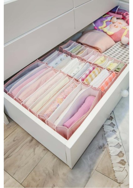 Baby Akordiyon Organizer Çekmece Düzenleyici Medium, Pembe fiyatları
