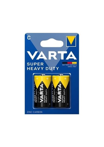 Superlife / Super Heavy Duty Manganez C Orta Boy Pil 2'li Paket (Blister)