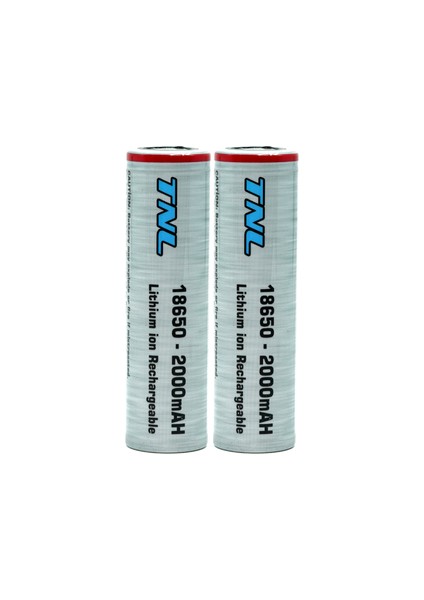 2 Adet Tnl 18650 2000MAH 3.7V 30A Discharge Li-Ion Başlıksız Şarjlı Pil