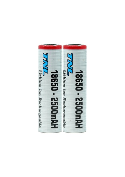 2 Adet Tnl ICR18650 3.7V 2500MAH 30A Discharge Şarj Edilebilir Li-Ion Pil
