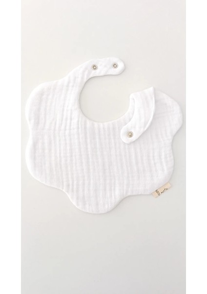 Beyaz ve Bej 2'li %100 Pamuklu Organik 8 Katlı Müslin Bebek Mama Önlüğü / Yakalık / Salya Önlüğü modelleri