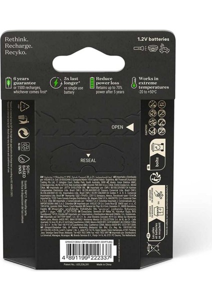 Gp Pro Recharge Aa 2000MAH 6'lı Kart Şarjlı Pil
