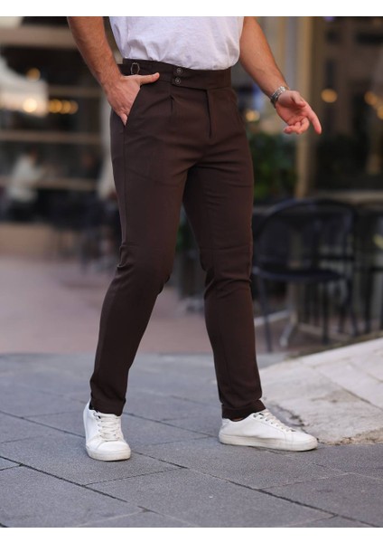 Erkek Old Money Kendinden Kemerli Kumaş Pantolon fiyatları