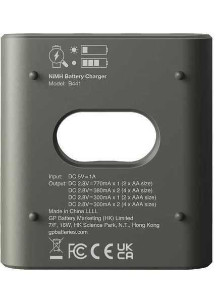 B441 USB Pilsiz Pil Şarj Cihazı 2'li (Aa-Aaa Için)
