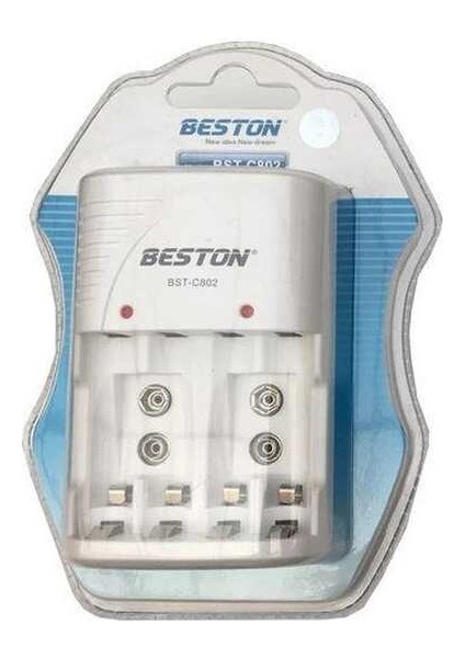 BST-C802 Pil Şarj Cihazı Üçlü 9V/AA/AAA Ni-Mh Ni-Cd