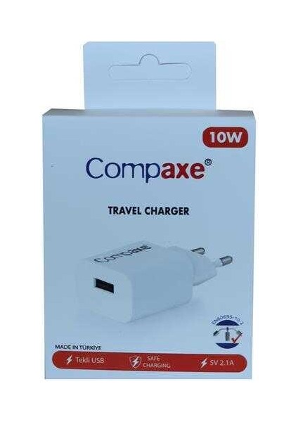 CTA-521 10W 5V 2.1A Tek USB Şarj Adaptör