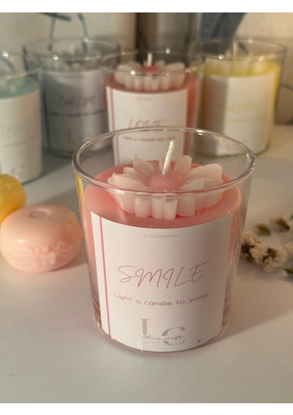 Çilek Kokulu Soya Wax Mum fiyatları