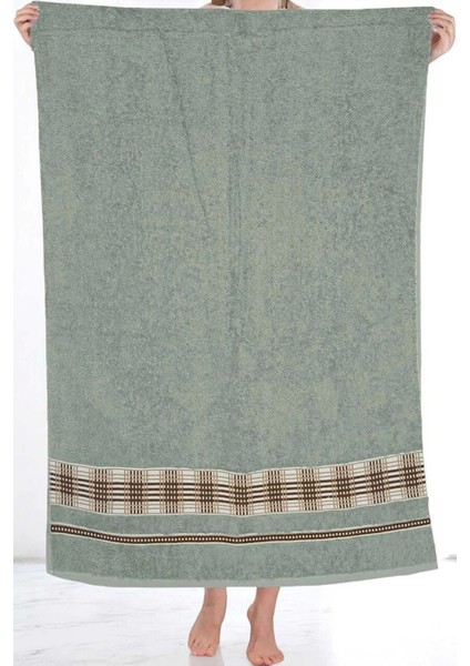 Ekose Desenli % 100 Pamuk Banyo Havlusu 70X140 cm Gri fiyatları