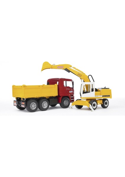 - Man Damperli Kamyon ve Liebherr Ekskavatör Ölçekli Model