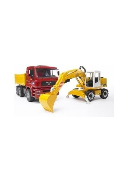 - Man Damperli Kamyon ve Liebherr Ekskavatör Ölçekli Model
