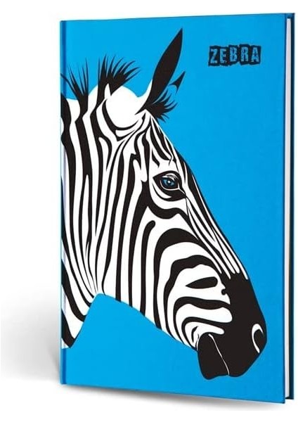 Color Hayvan Figürlü Dokulu Defter Çizgili Zebra