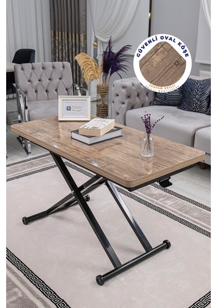 Home Üst Tabla Mdf Antiklayt Oval Köşe Alt Ayak Siyah fırsatları