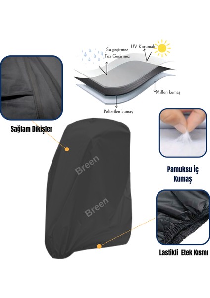 Bebek Arabası Branda- Siyah Koruyucu Örtü, Su Geçirmez, Tozdan Korur fiyatları