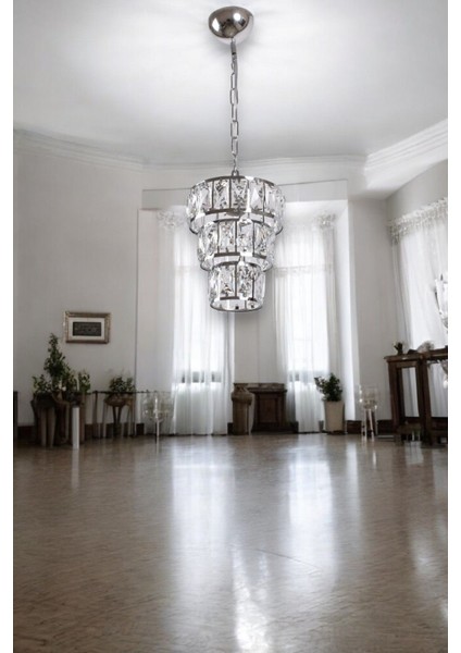 Safir Kristal Tekli Avize