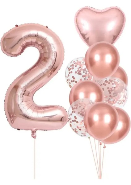 2 Yaş Rakam Balon Set