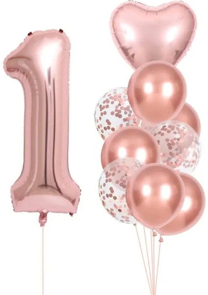 1 Yaş Rakam Balon Set