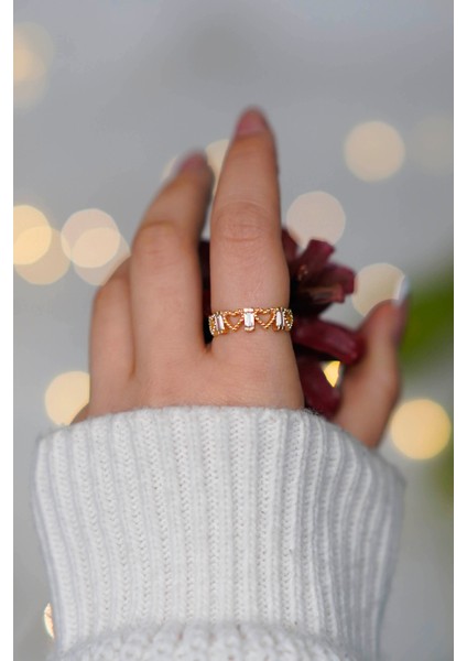 Zarif Kalp Model Ayarlanabilir Gold Kadın Yüzük fiyatları