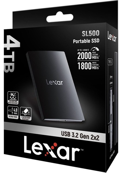 SL500 External Portable SSD 4 Tb 2000 Mb/sn