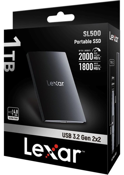 SL500 External Portable SSD 1 Tb 2000 Mb/sn