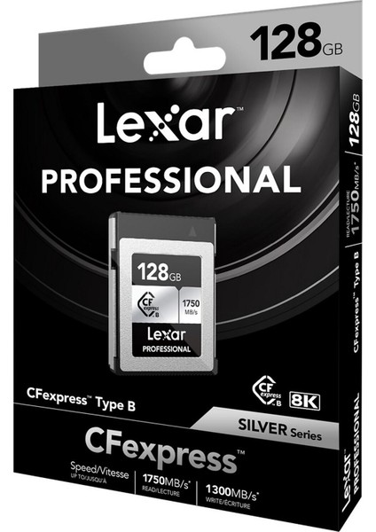 128GB LCXEXSL128G-RNENG Cf-Exp Professional Cfexpress Type B Kart Silver Serie Up To 1750MB/S Okuma 1300 Mb/s Yazma Hafıza Kartı modelleri