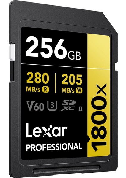 256GB LSD1800256G-BNNNG Sd Professional 1800X Sdxc Uhs-Iı Kart Up To 280MB/S Okuma 210MB/S Yazma Hafıza Kartı fiyatları