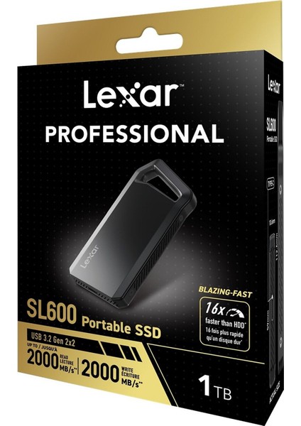 SL600 External Portable SSD 1 Tb 2000 Mb/sn