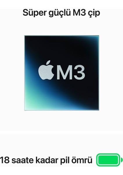 MXCU3TU/A/MACBOOK AIR/M3/16/512/10/13 Inç/starlight fırsatları
