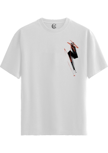 Fragmented Flow - %100 Pamuklu Kadın Beyaz Tişört - Premium Quality