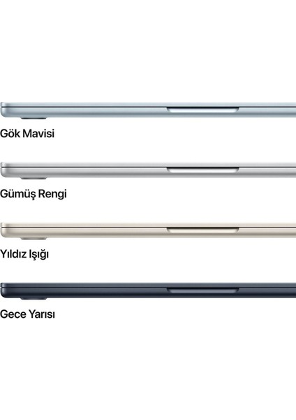 MW103TU/A/MACBOOK Air/apple M4 Işlemci (10 Çekirdek Cpu-10 Çekirdek GPU)/16GB RAM/512GB Ssd/13.6"/ Yıldız Işığı modelleri