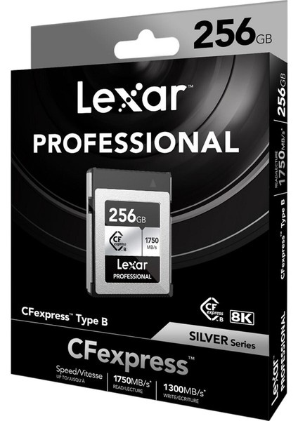 256GB LCXEXSL256G-RNENG Cf-Exp Professional Cfexpress Type B Kart Silver Serie Up To 1750MB/S Okuma 1300 Mb/s Yazma Hafıza Kartı