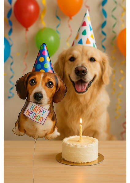 Sevimli Doğum Günü Köpeği Balon Birthday Puppy Minik Balon 14INÇ