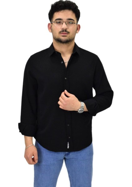 Erkek Spor Silim Fit Uzun Kol Gömlek G5011 BGL-ST04495