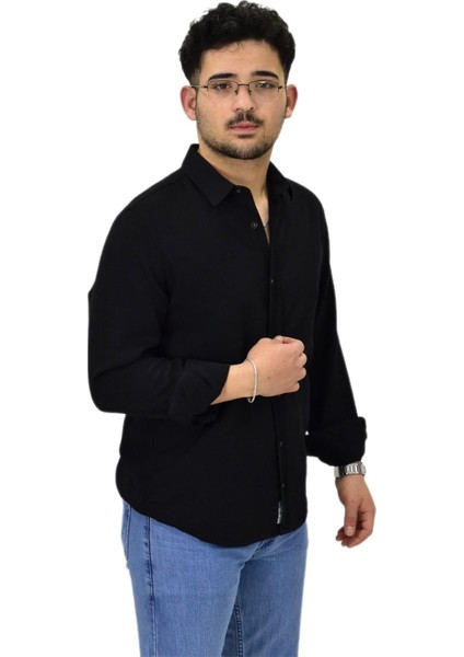 Erkek Spor Silim Fit Uzun Kol Gömlek G5011 BGL-ST04495