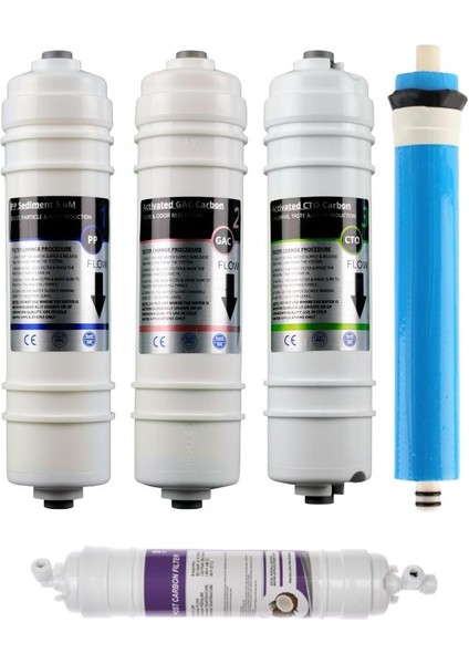 Su Arıtma Filtre Seti Beşli - Inline Modeller Için Sulook