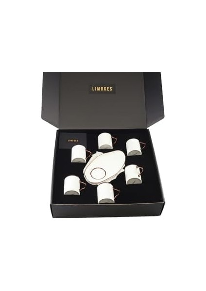 Limoges Bronz 6 Kişilik Kahve Takımı 85CC