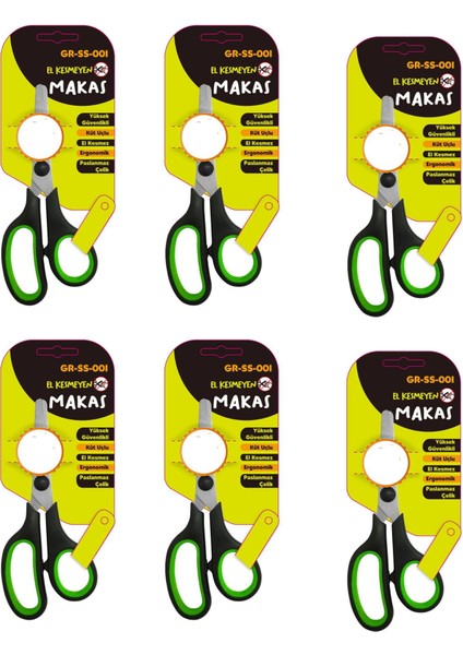 El Kesmeyen Öğrenci Makası Blisterli *6 Adet