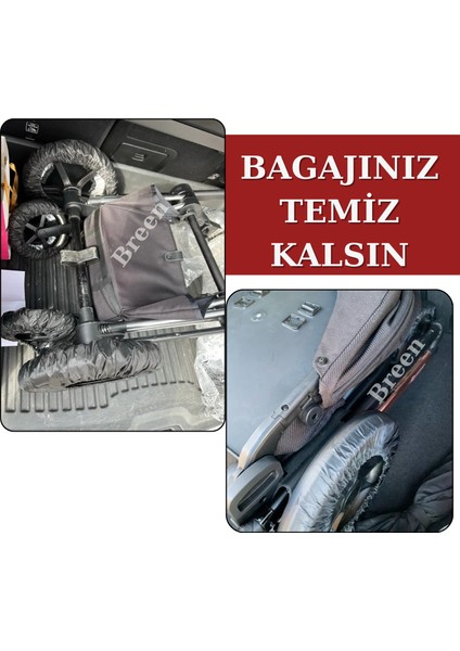 Siyah Baston Bebek Arabası Tekerleği Koruyucu Kılıf, Yer Kaplamaz, Su Geçirmez, Toz Geçirmez indirimleri