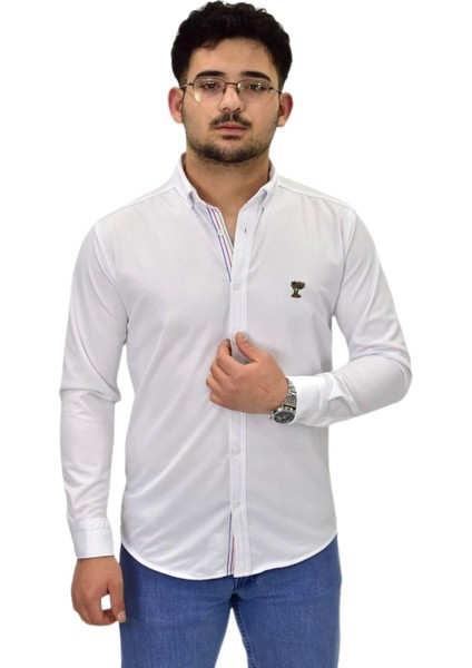 Erkek Spor Silim Fit Uzun Kol Gömlek BGL-ST04483