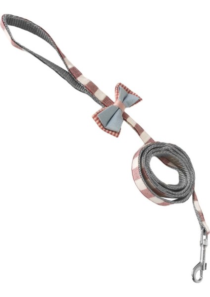 Luxury Fırsat Byr Köpek Göğüs Tasma Seti Ekose Desenli Papyonlu 1.5 Cm*35-48 cm Kırmızı Yeni 1 Adet